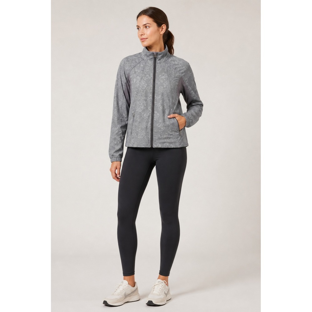 Lululemon Full Zip Lightweight Travel to Track Jacket Womens 4 XS Purple‎ Gray
